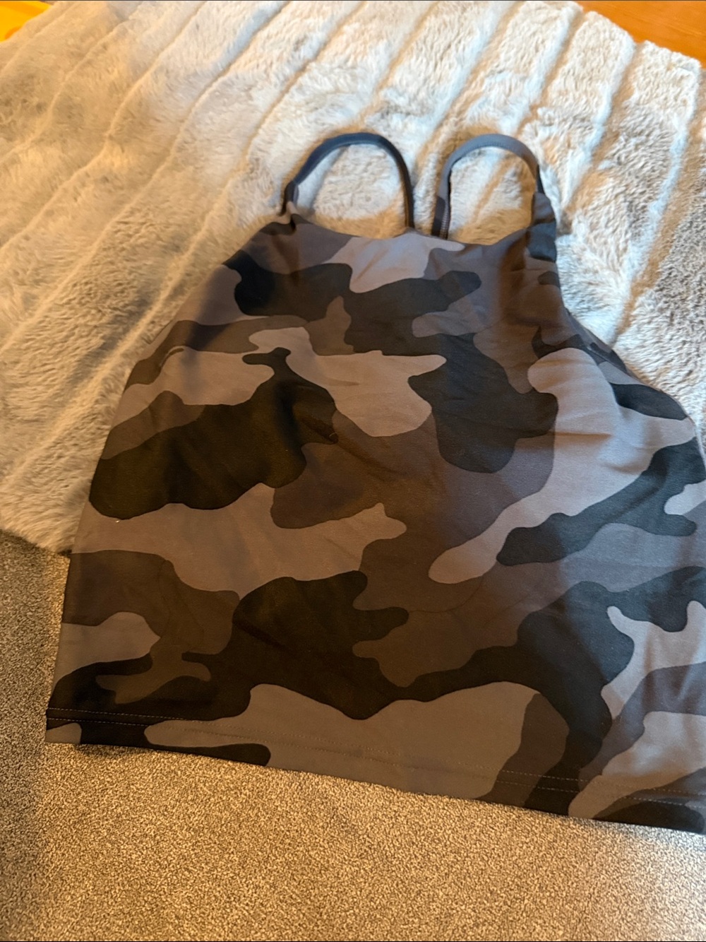 Old Navy Women's Camisole Tank Top in Gray and Black Camo